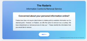 Radaris optout